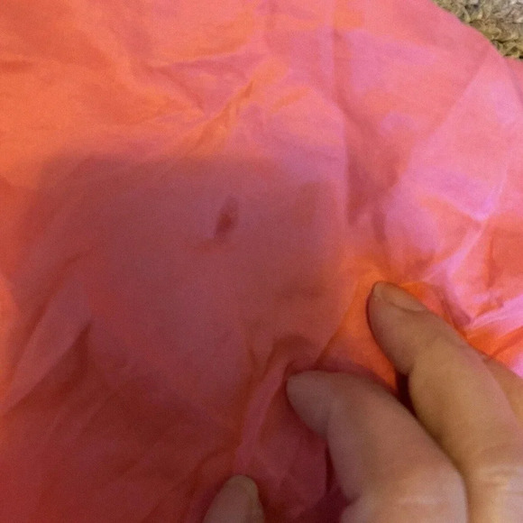 VTG Silk King 100% Silk Buttons Up Shirt Women Size L Pink Pockets - Picture 6 of 6